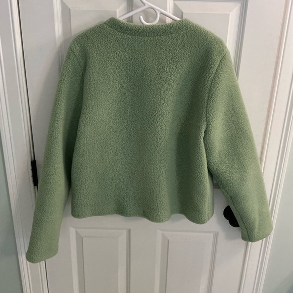 Dudley Stephens Cat Rock Cardigan in Basil fleece sz XL - Picture 6 of 8